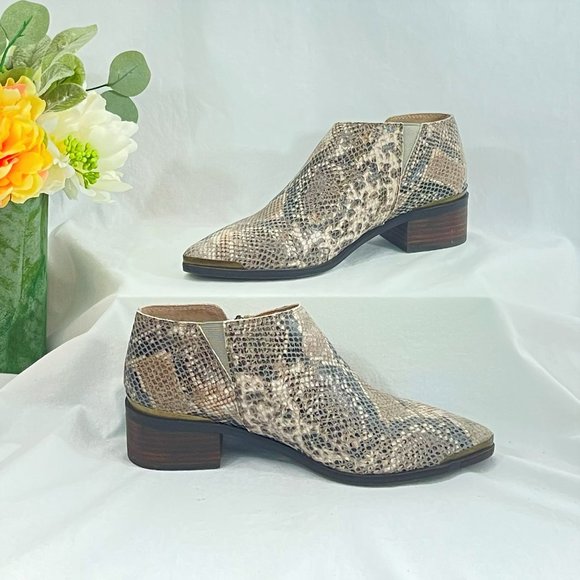 Snakeskin Leather Bootie | Lucky Brand - Picture 2 of 6